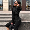 Solid Color Jacquard Glossy Satin Tops Women Chic Stand Collar Single Breasted Slim Fit Short Coats Lady Daily Outwear