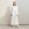 Women's Coat Autumn Autumn Turned Over Collar Color-block Spliced Fabric Casual Loose Blazers For Woman 12641083