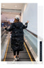 Black Glossy Parker Female Warm Winter Thicken Down Cotton Jacket Windproof Rainproof Women's Hooded Coat Casual Long Overcoat