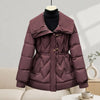 Parkas Women Down Cotton Jacket Winter Coat Large Fur Collar Warm Mid Long Cotton Padded Jacket Female Outerwear Overcoat