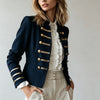 Commuter Long Sleeve Jacket Coat European American Elegant Double Breasted Coat Outerwear For Women Spring Falll Tops