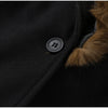 Autumn Solid Lace Up Jacket For Women High Street Turn Down Fur Collar Long Sleeve Belt Coats Lady Chic Street Outerwear