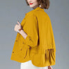 Single-breasted Solid Color Jackets Tops Female Spring All-match Loose Casual Long Sleeve Pockets Coats Women's Clothing
