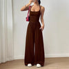 Spring Fall Women's Jumpsuit Solid Color Double-Strap Relaxed-Fit Casual Pants Y2k Clothing