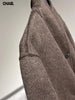 Women's Autumn Winter Vintage Pockets Wool Blazer Coat Casual Solid Long Sleeves Loose Outerwear Ladies