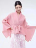 Women's Pleated Coat Loose Lapel Lace Up Irregular Solid Color Casual Versatile Cape Female Spring 2DE431