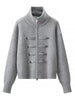 Casual Women's Cardigan Sweater Turtleneck Zippers Full Sleeve Button Decoration Lady Coats Autumn Female Knitwear
