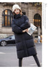 Down Cotton Jacket Women's Winter Clothing Korean Loose Cotton-Padded Coat Casual Long Overcoat Thick Warm Hooded Parka