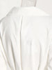 Women White Irregular Bandage Slit Shirt Dress V-Neck Long Sleeve Loose Fit Tide Spring Autumn 1DE9884