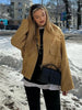 Gold Sequins Bomber Jacket For Women Chic Stand Collar Long Sleeve Coat Female Winter Autumn Lady Street Outerwear