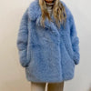 Thick Cotton Winter Fur Coat Women Suit Collar White Medium Long Fox Fur Overcoat Fury Plush Jacket
