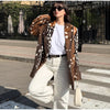 Deer Spotted Print Women 2pcs Skirt Sets Notched Lapel Oversized Blazer Midi Skirt Elegant Chic Autumn Winter Office Outfit