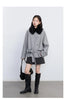 Women Korean Coat Loose Casual Woolen Single-sided Detachable Collar Female Overcoat Ladies Jacket Autumn Winter