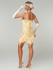1920s Flapper Roaring Plus Size 20s Great Lady MIni Short Dress Gatsby Fringed Sequin Beaded Lady Mini Tassels Dress