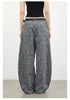 Women Jeans Loose Casual High Waist Wide Leg Denim Pants Paisley Female Trousers Spring Autumn