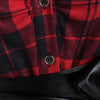 Women's Autumn Winter Irregular Red Lapel Button Up Long Sleeves Shirt Dress Belt Decoration Casual Birthday Party Costume Dress