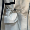 European Goods Ribbon Stitching Contrast Jacket Women's Spring and Autumn Leisure Loose Slim Short Trench Coat