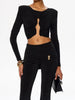 Hollow Out O Neck Long Sleeve Women Sets Casual Sheath Solid Streetwear Suits Female 2 Pieces(Tops+Pants) Slim