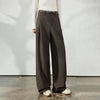Women's Wide Leg Suit Pants Fall Drapey Seam Detail Tailored Office