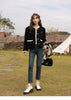 Wool Coat for Women Winter Korean Retro Lace Splicing Lamb Wool Button Pockets Thickened Warm Female Coat MXB43W0720