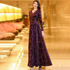 Spring Autumn Elegant Chic Long Sleeve Dresses Women's Slim Long Oversize 4XL Velvet Bronzing Dresses