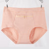 Cotton Women's Anti-theft Underwear With Pockets Medium High Waist Zipper Middle-aged Mother Grandmother Triangle Pants