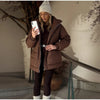 Solid Quilted Cotton Coat Women's Turtleneck Lace-up Full Sleeve Warm Jacket Autumn Winter Lady Commuter Outwear
