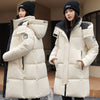 Women'S Winter Down Cotton Jacket Warm Thicken Cotton Padded Jacket Korean Loose Plus Size Parkas Outwear Long Coat