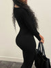 Women's Elegant Low-Cut Round Neck Long Dress