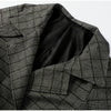 Women Casual Plaid Windbreaker Turn-down Collar Long Sleeve Belt Waist Jacket Spring High Street Lady Commute Coat