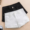 White Denim Shorts Women Low waisted Korean version Slim Elastic Skinny Buttocks Wrapped Sexy Short pants Female