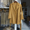 Autumn Women Elegant Double-sided Long Sleeve Solid Color Cardigan Cashmere Soft Coat Female 2W402