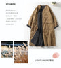 Oversized Women Parkas Collarless Long Sleeve Single-breasted Ladies Winter Coat Casual Thick Warm Outerwear Overcoat