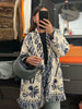 Jacquard Fringe Belted Wrap Knit Cardigan Lapel All Over Pattern Raw Fringe Autumn Winter Commute Lady Women Casual Coat