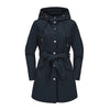 Spring Autumn Hooded Water-repellent Jacket with Belt Thin Casual Loose Trench Coat Women Windbreaker