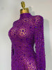 Sparkly Rhinstones Long Sleeve Elegant Party Dress Women Performance Stage Outfit Evening Birthday Prom Gown