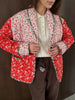 Chic Printed Color Spliced Short Coats Women's Casual Single Breasted Cotton Pocket Coat Autumn Winter Lady Daily Outwears