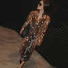 Deer Spotted Print Women 2pcs Skirt Sets Notched Lapel Oversized Blazer Midi Skirt Elegant Chic Autumn Winter Office Outfit