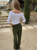 High Waist Single Breasted Women Pants White Double Layer Solid Long Trousers Autumn Loose Casual Outdoor Streetwear