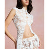 Women Sexy Lace Patchwork White Maxi Dress Flared Sleeve Off Shoulder Bodycon Gowns Lady Evening Night Party Robes