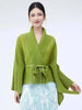 Women's Pleated Coat Loose Lapel Lace Up Irregular Solid Color Casual Versatile Cape Female Spring 2DE431