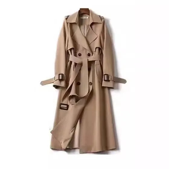 Women's High-quality Temperament Commuting Loose Casual Korean Style Coat Over the Knee Women's Coat
