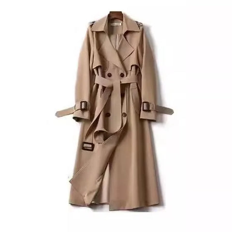 Women's High-quality Temperament Commuting Loose Casual Korean Style Coat Over the Knee Women's Coat