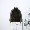 Street Faux Fur Patchwork Jacket Women Design Sense Long Sleeves Casual Female Coat Autumn Winter Lady Streetwear