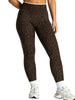 Histello Women Fitness Leggings High Waist Leopard Print Seamless Tummy Sculpt Butt Lift Stretch Slim Gym Jogging Sports Pants