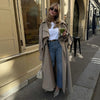 Casual Stand Collar Lace Up Trench Coat Women Chic Full Sleeve Single Breasted Windbreaker Lady Commute Daily Outwear