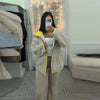 Casual Women's Knit Contrast Fleece Coats Stand Collar Zipper Pockets Full Sleeve Jackets Spring Lady Warm Outwear