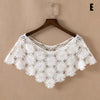 Women Vintage Crochet Knit Cape Elegant Cute Lace Short Hollow Out Shawls Shrug Poncho Wedding Bridal Evening Dress Lace Scarf