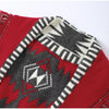Tassels Patchwork Cardigans Women Sweater Knitted Printed Long Sleeve V-neck Colorful Thicken Sweaters Autumn Coat
