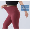 Plus Size Fit Yoga Flared Trousers for Women Semaless Two Sides Pocket Leggings High Waist Push Up Butt Gym Trainning Leggings